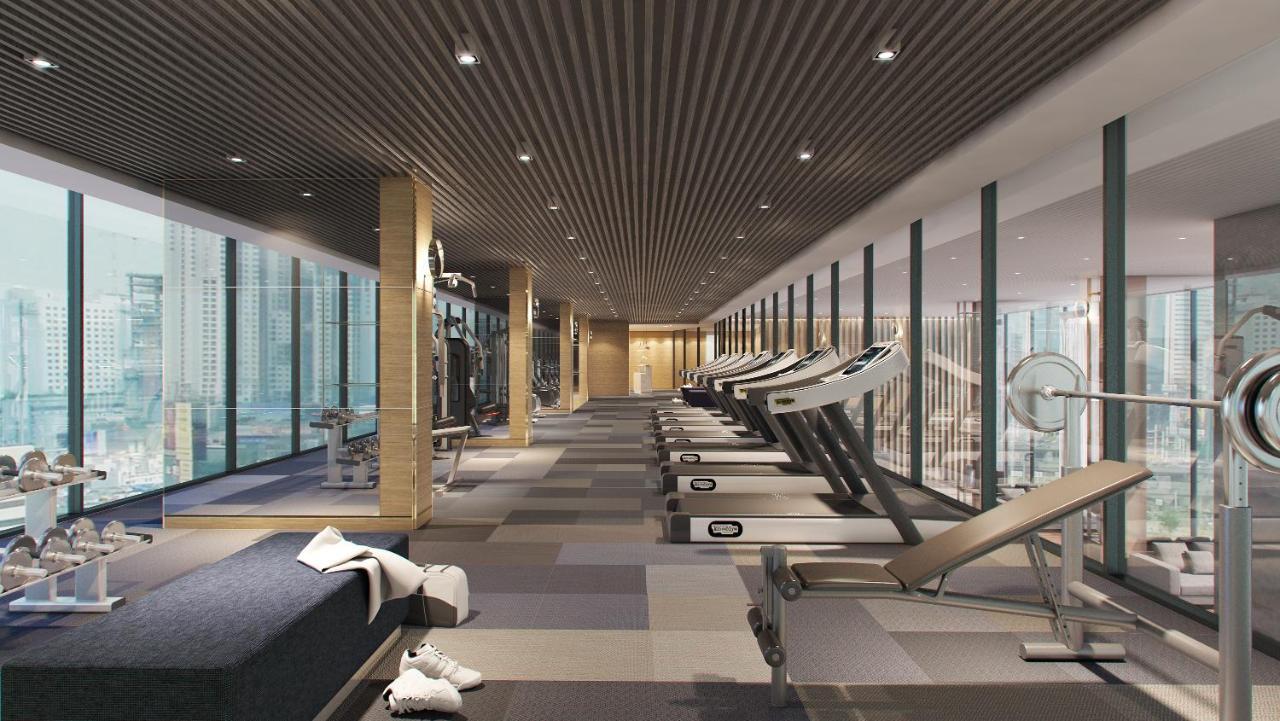 Somerset Rama 9 Bangkok Exteriör bild The gym at the hotel