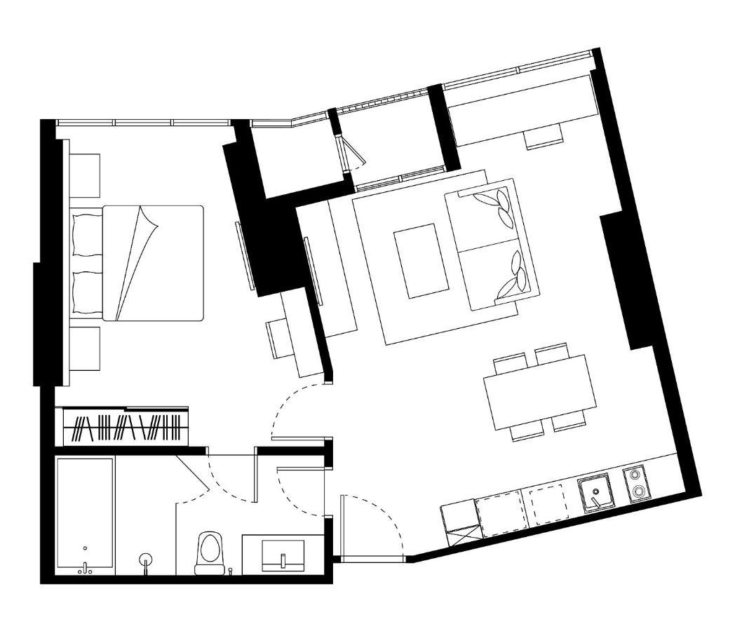 Somerset Rama 9 Bangkok Exteriör bild Floor plan of a typical apartment